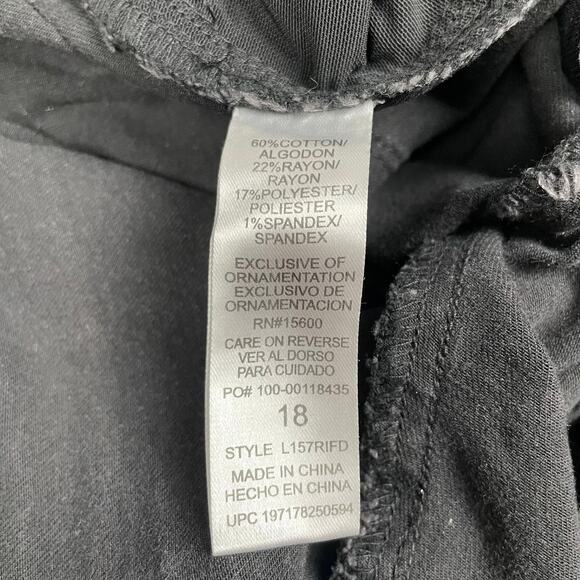 NWT Wit & Wisdom High Waist Itty Bitty Bootcut Jeans 'Ab'Solution Faded Black - Picture 9 of 16